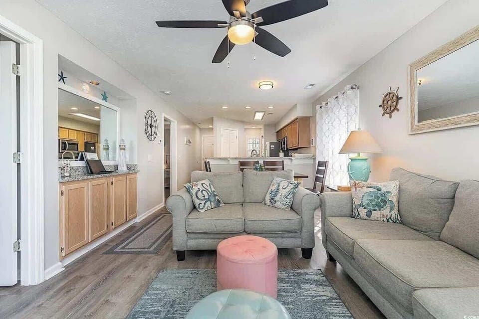 Open Floor Plan with Comfy Couches to Relax and Enjoy