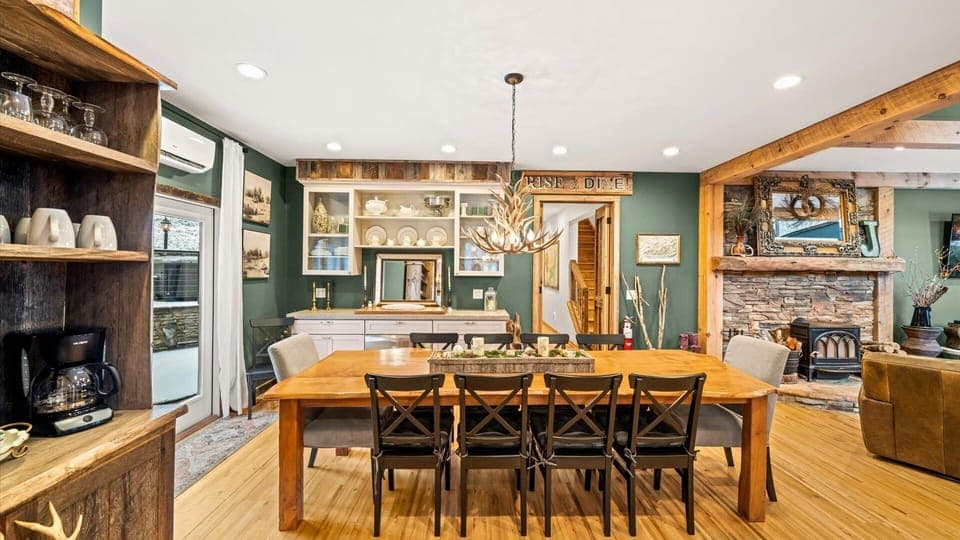 Open-concept Kitchen + Dining makes entertaining easy