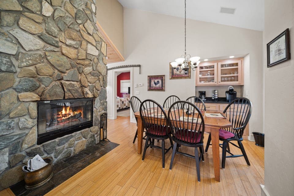 Double-Sided Wood Burning Fireplace
