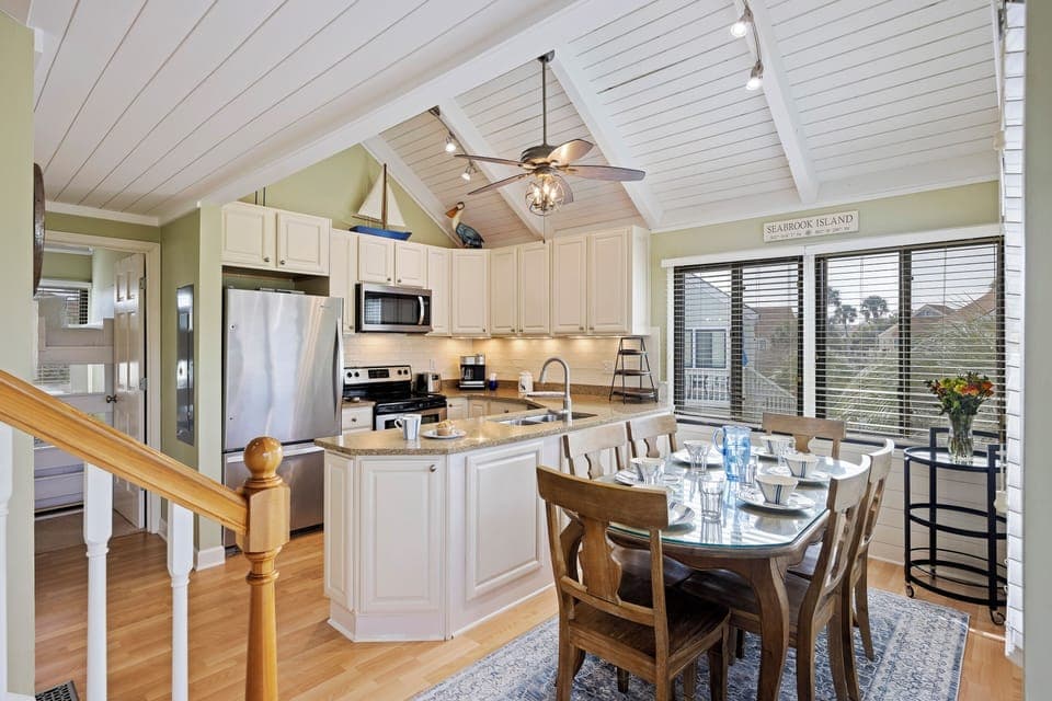 Open dining area and kitchen