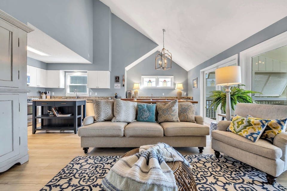 Spacious, seamless, and stylish — our open-concept living room is perfect for making memories together.