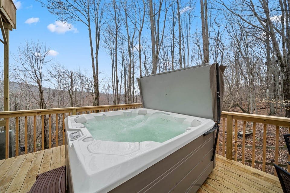 Soak in the Hot Tub and Mountain Views