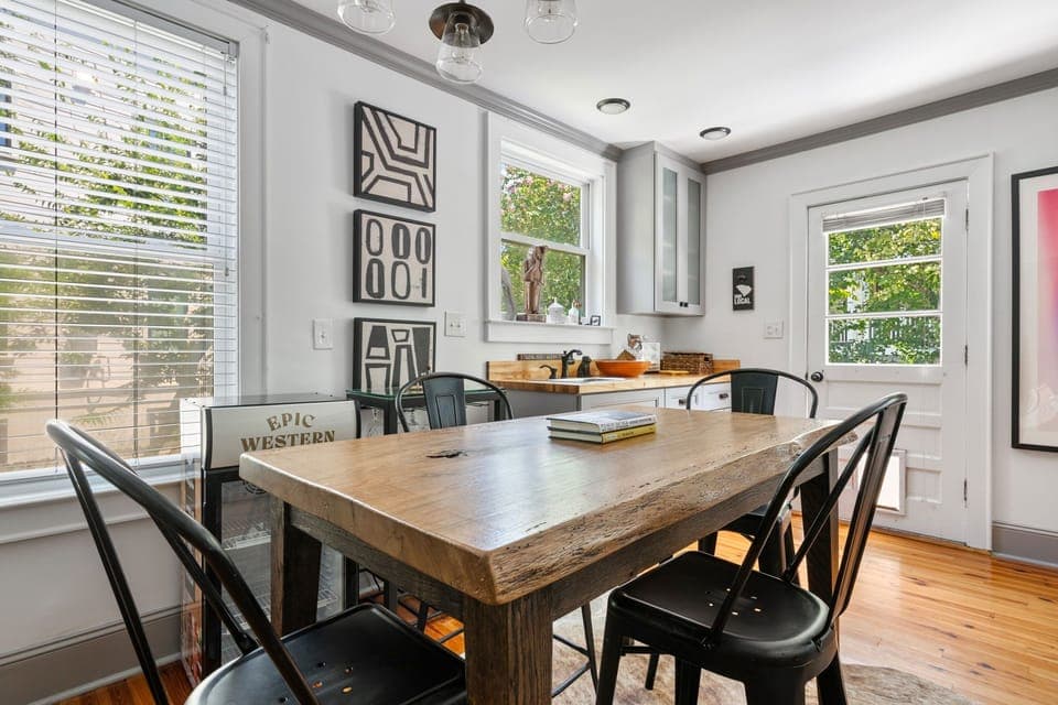 Open Concept Dining Room | Shep Shack | IOP Escapes Vacation Rentals | 406 Palm Blvd Isle of Palms SC