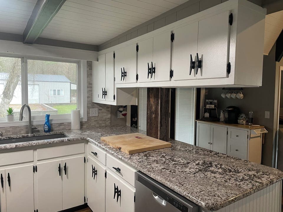 Kitchen counters and cupboards