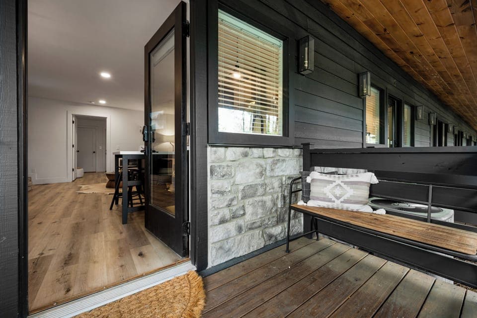 Porch with seating.
