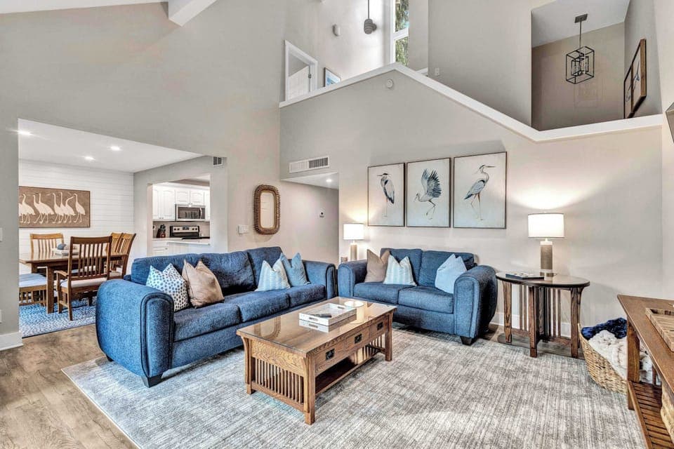 Indoor-Outdoor Living – Sliding doors lead to the private patio, seamlessly connecting the living room to your outdoor retreat.