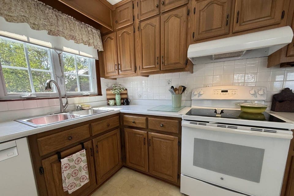 Feel free to make meals in this fully functioning kitchen.
