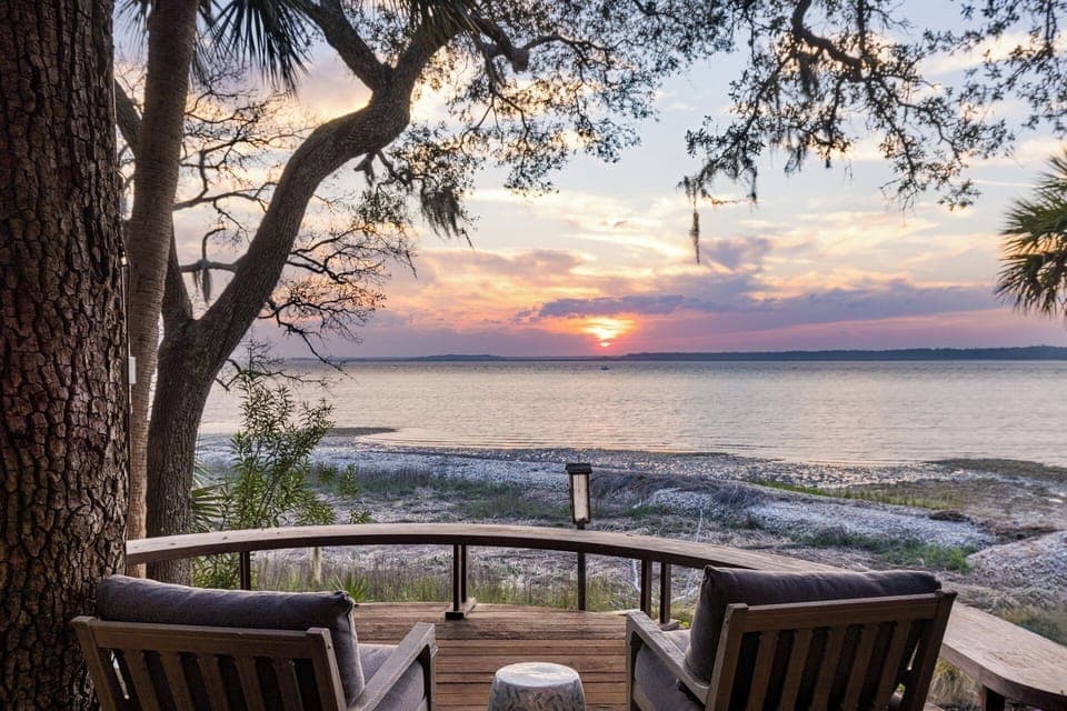 Main House Living Room Deck View