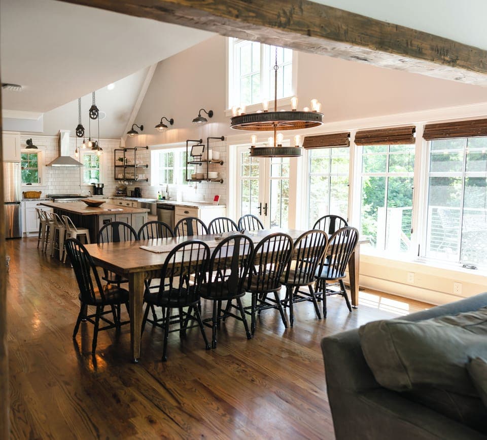 Huge kitchen/dining area