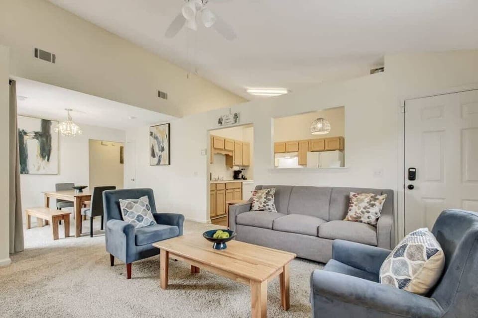 The open layout makes it easy for everyone to spend time together.