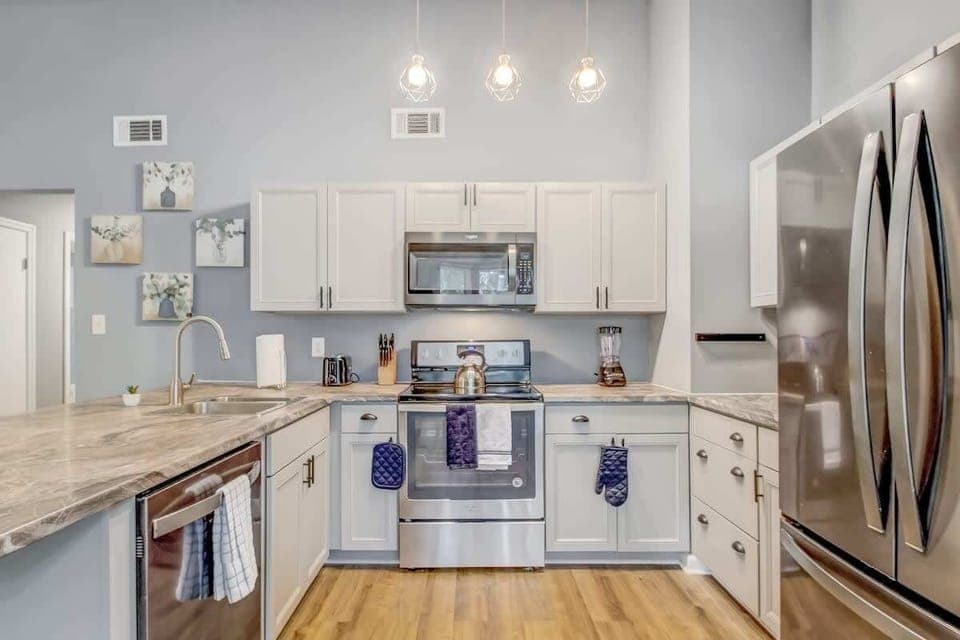 Bright, updated kitchen with everything you need to prepare delicious meals.