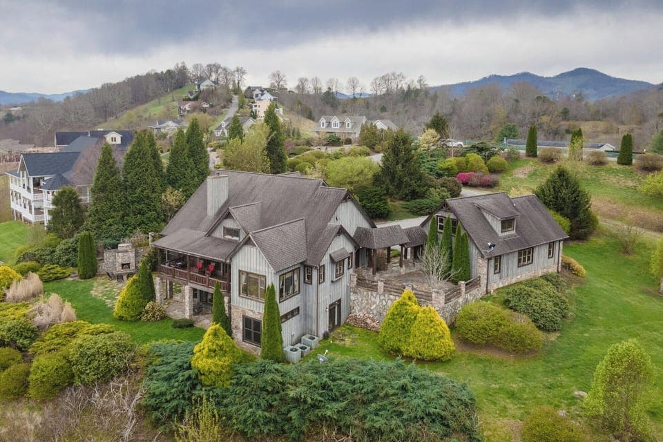 Exterior: Scenic mountain views meet charming architecture in this stunning getaway!