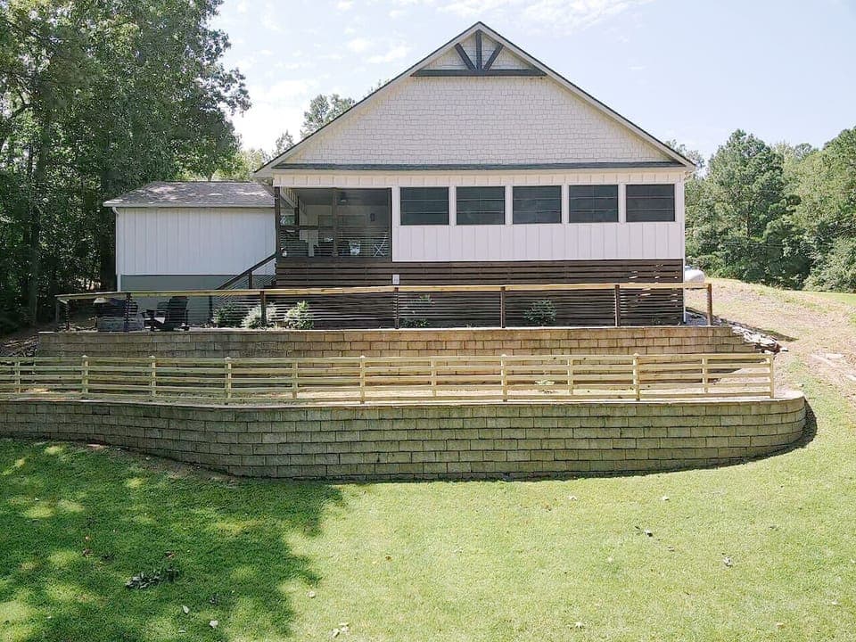 Ariel view of backyard