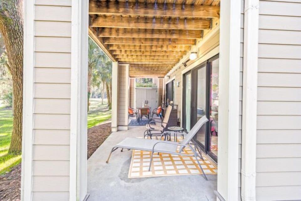 Step outside to start your day with a peaceful moment in the open air.