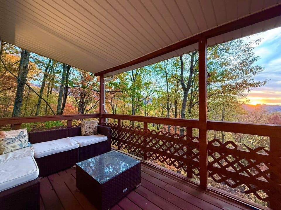 Outdoor furniture to lounge on and watch the show
