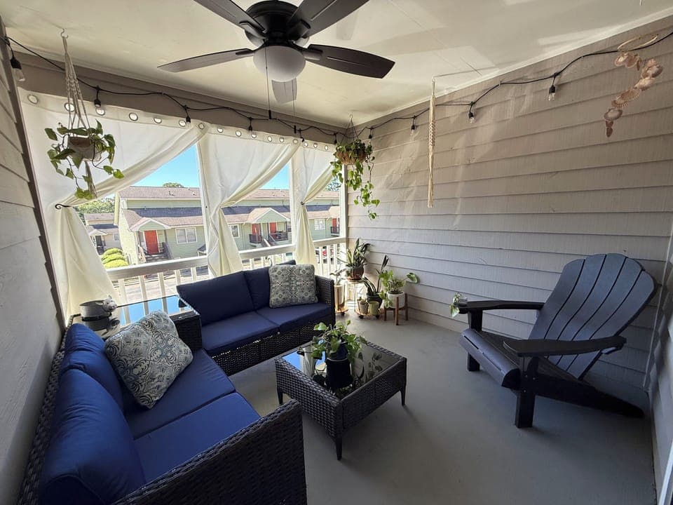 Private Covered Balcony