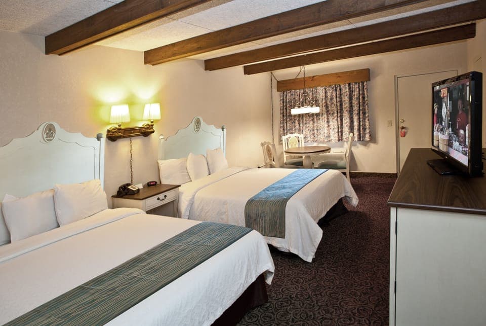 Basic Room, 2 Queen Beds (No pets, Not Riverfront, Stairs Access Only)* -No View-No ground floor* | Iron/ironing board, free WiFi, bed sheets