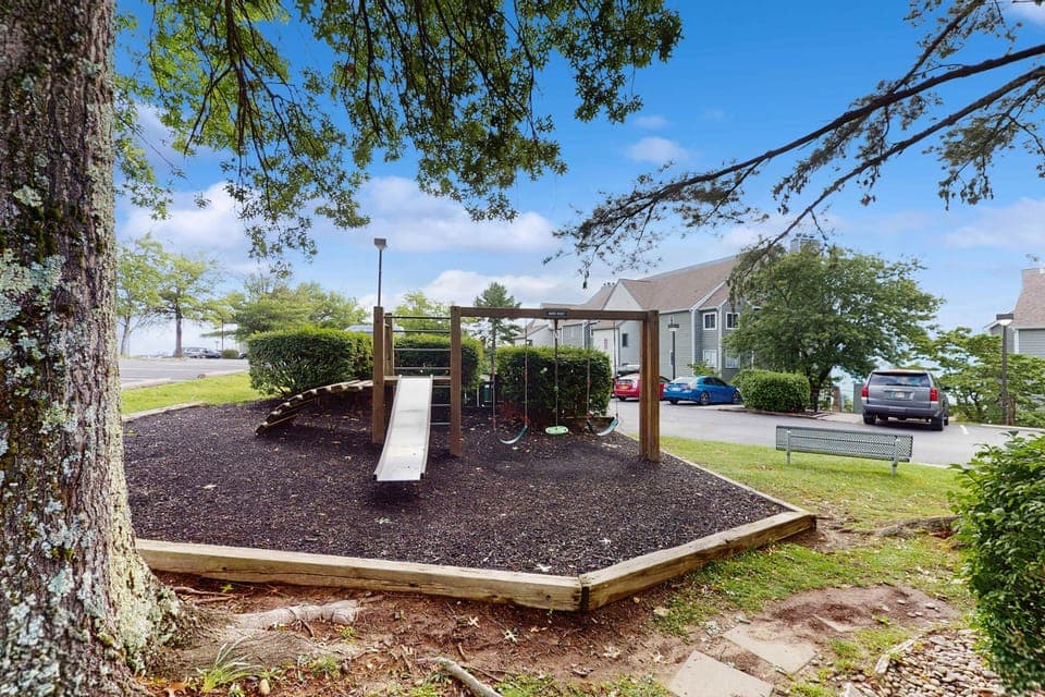 Fun for kids with swings and slides surrounded by nature's beauty!