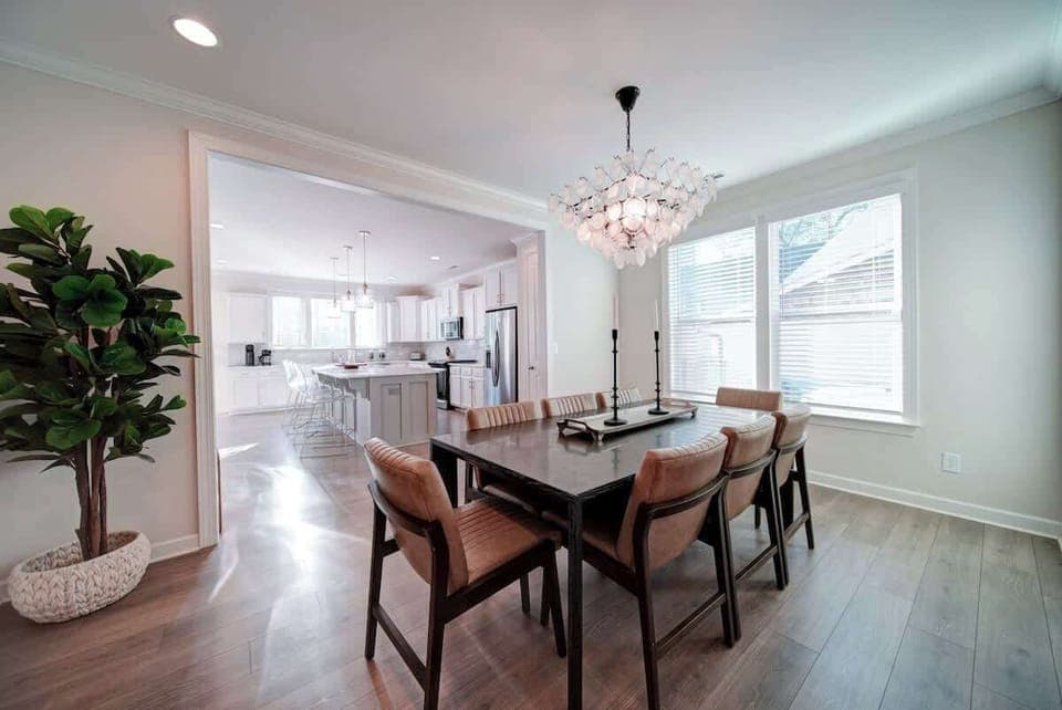 Dining space perfect for meals, remote work, or enjoying coffee with free Wi-Fi.