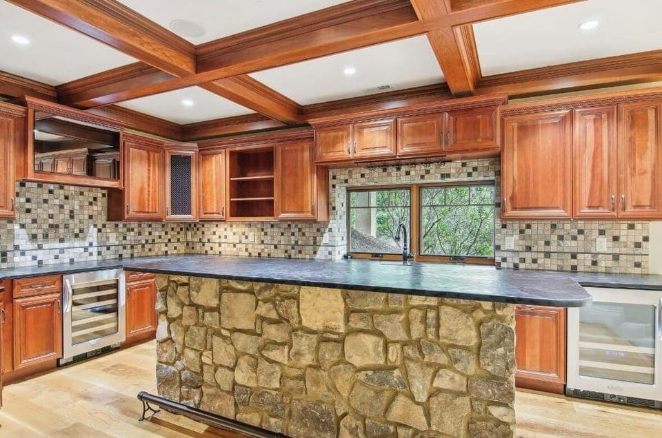 Basement bar area