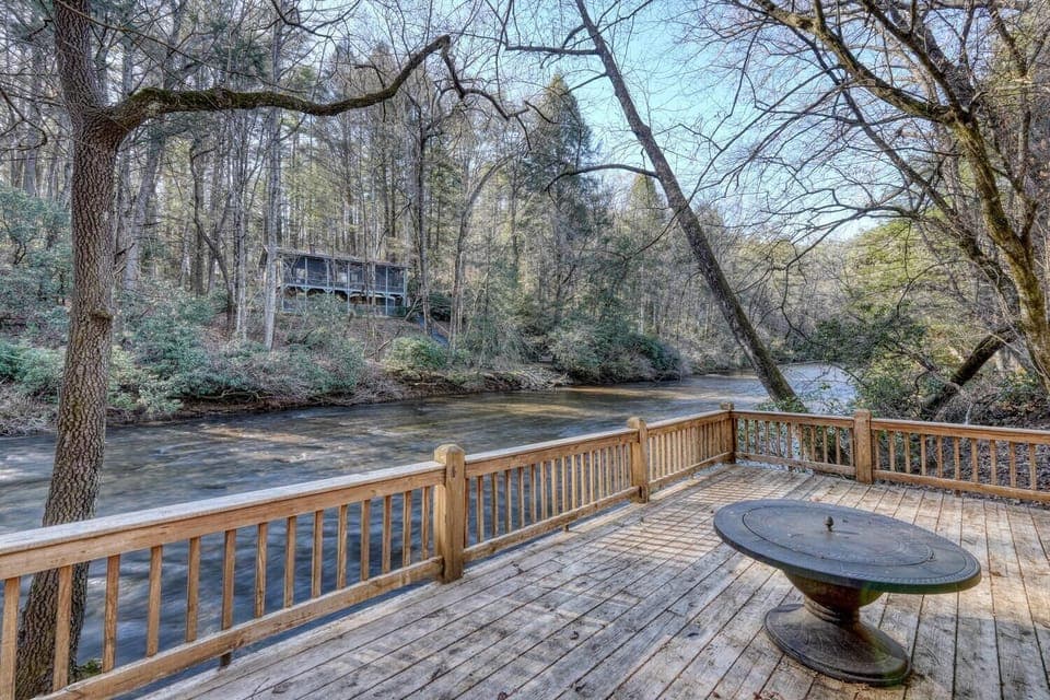 Coffee on the deck, calm in the soul.
