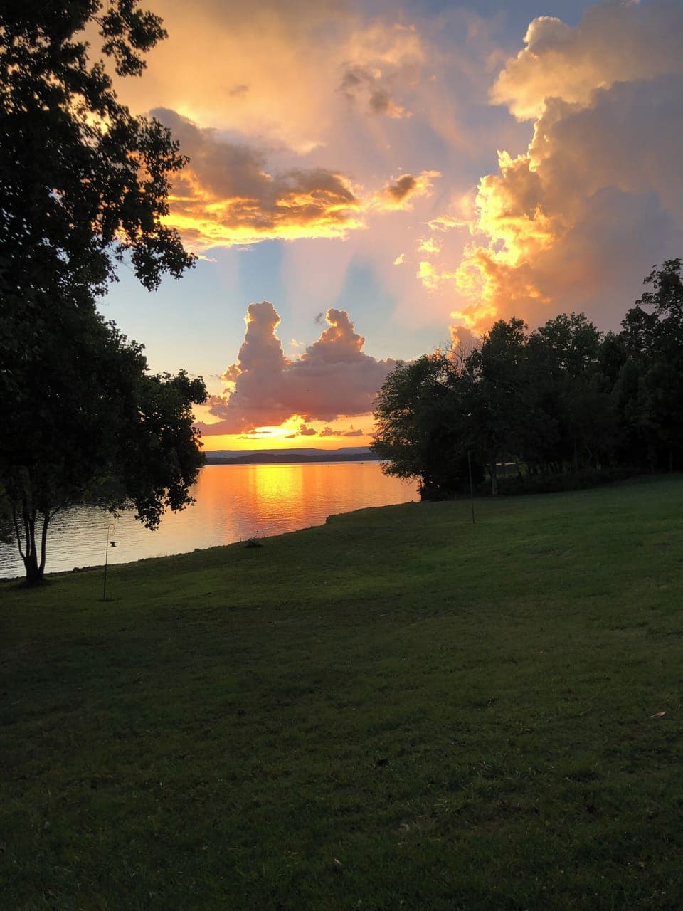 Sunset over the river