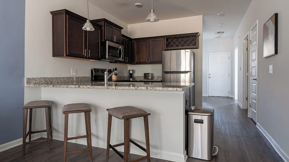 Apartment (2 Bedrooms) | Private kitchen | Fridge, coffee/tea maker