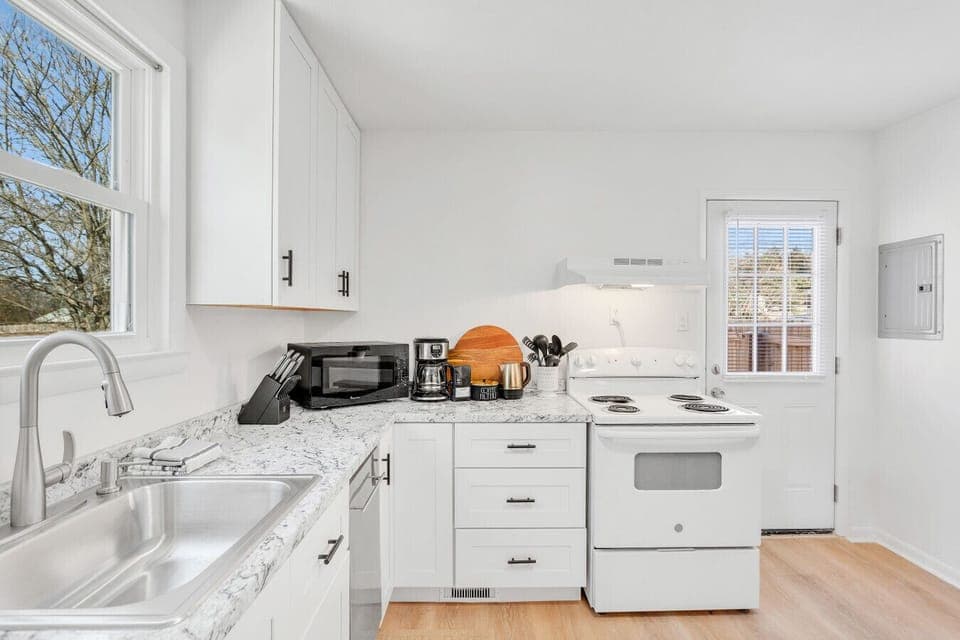 Well stocked kitchen.
