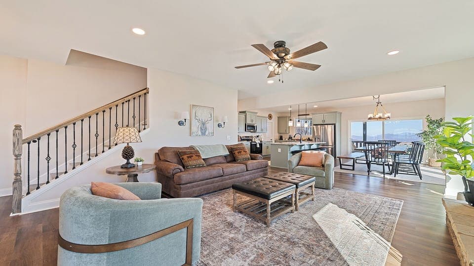 Large open living area for all to gather. 