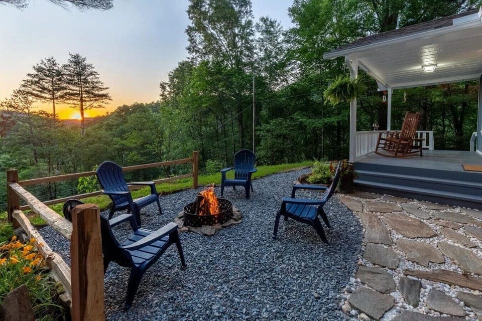 Fire ring with view