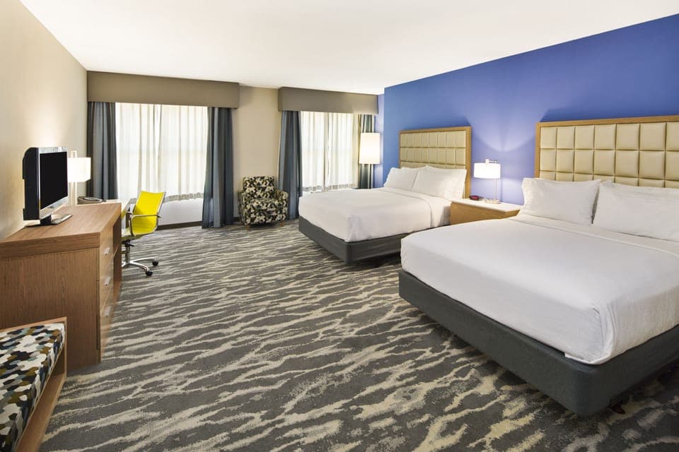 Standard Room, 2 Double Beds, Accessible (Accessible Tub) | In-room safe, desk, iron/ironing board, cribs/infant beds