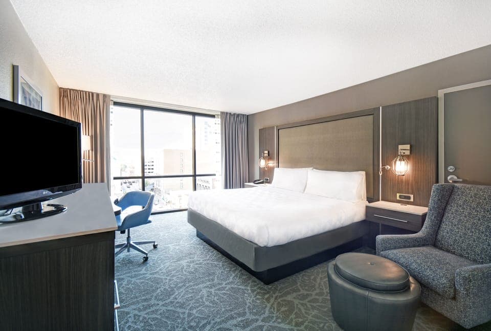 In-room safe, desk, laptop workspace, iron/ironing board