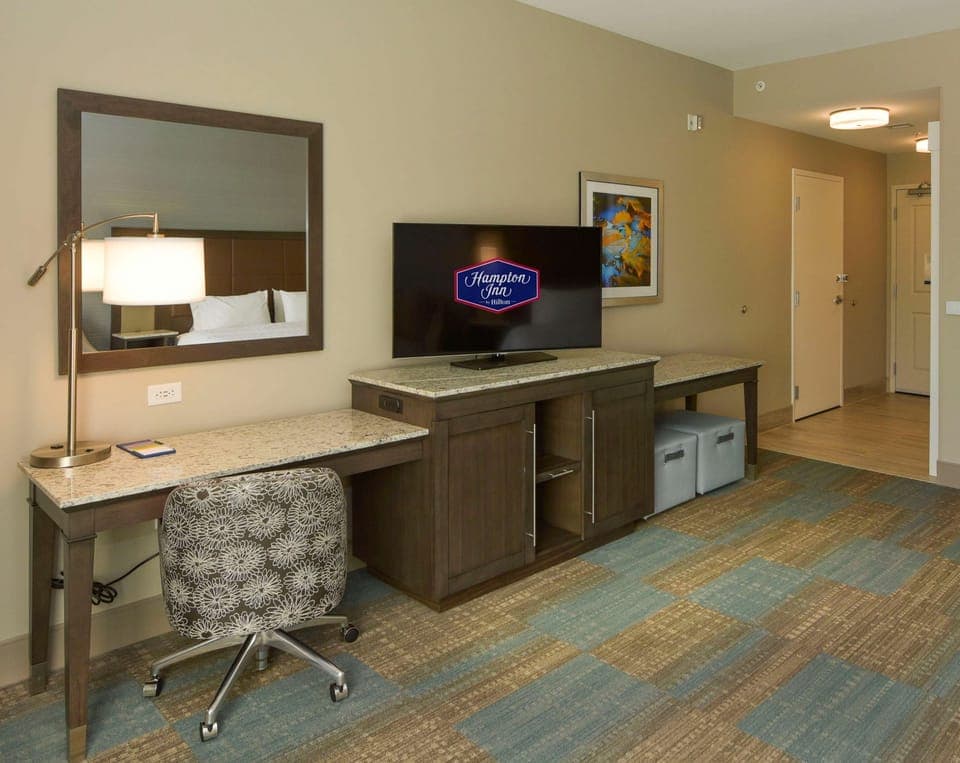 In-room safe, desk, laptop workspace, blackout drapes