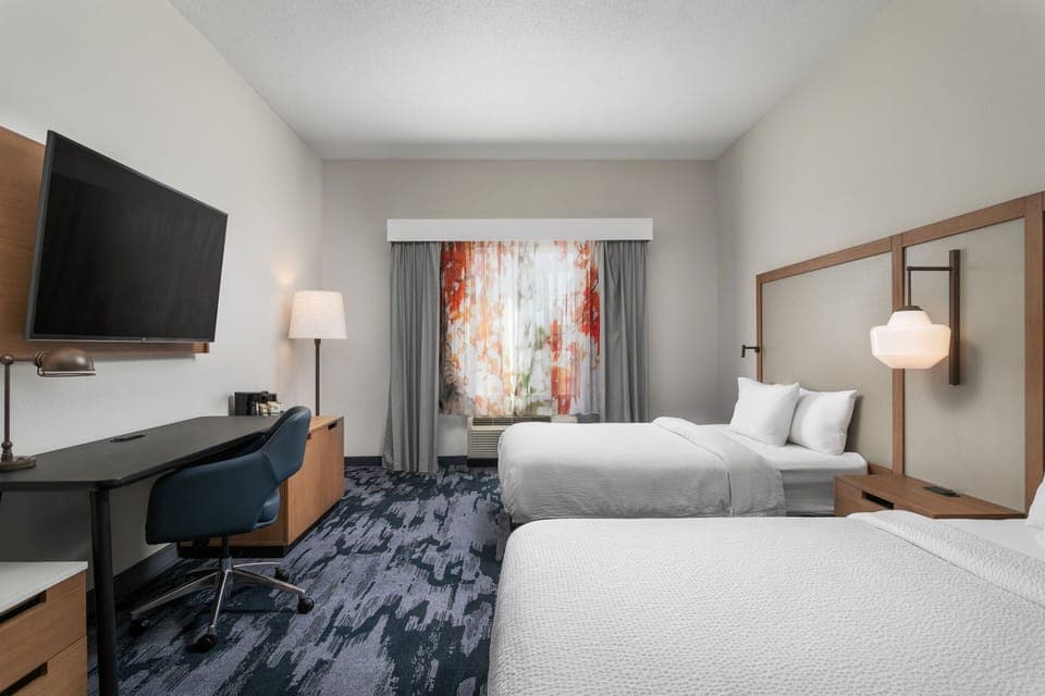 Premium bedding, pillowtop beds, individually furnished, desk