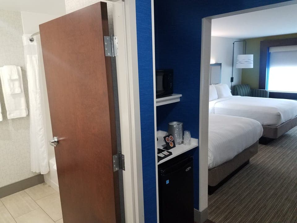 Standard Room, 2 Queen Beds, Microwave (Mini Fridge) | Pillowtop beds, desk, iron/ironing board, free cribs/infant beds