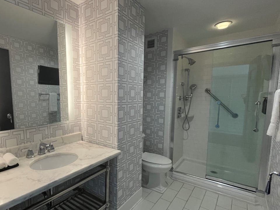 Free toiletries, hair dryer, towels