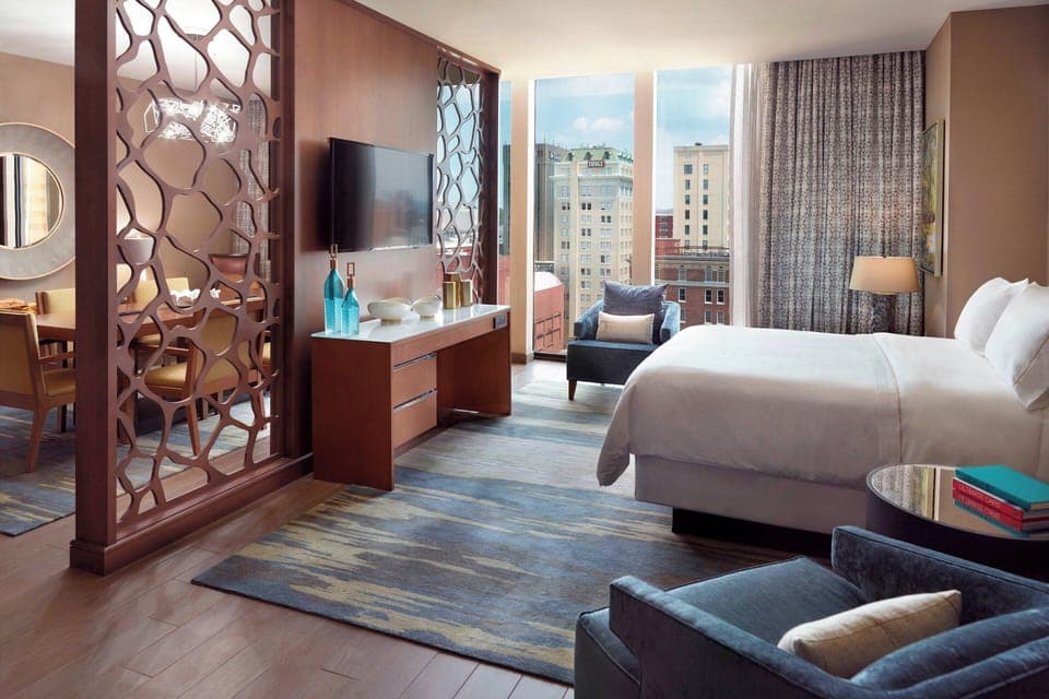 Suite, 1 Bedroom | Living area | 49-inch LED TV with satellite channels, TV
