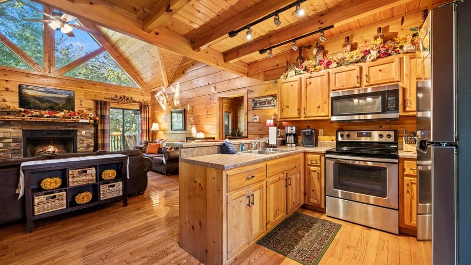 View as you walk into the cabin.