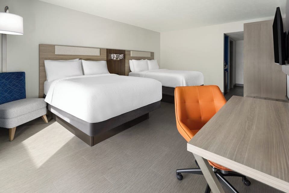 Standard Room, 2 Queen Beds | Pillowtop beds, in-room safe, desk, blackout drapes