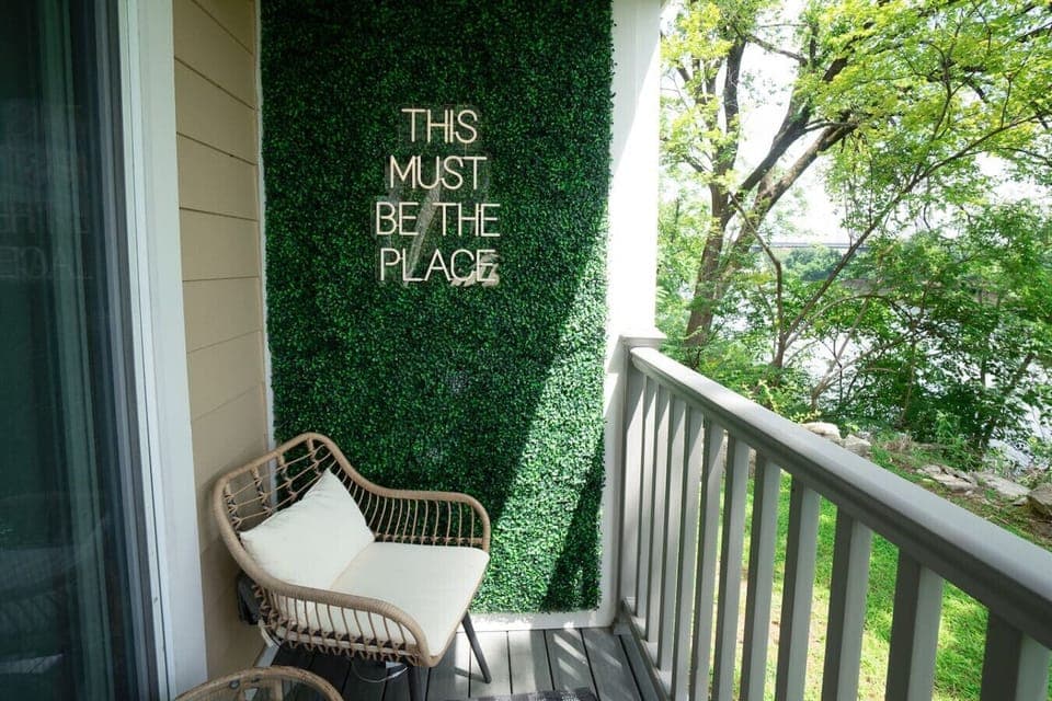 Back Deck on the River with Seating
