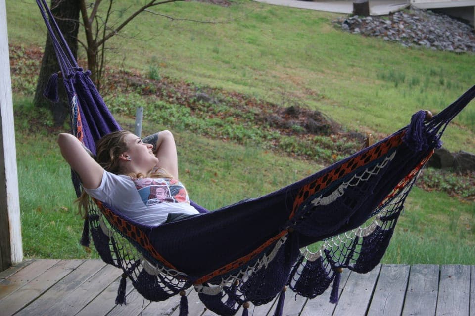 Hammock on lower deck.