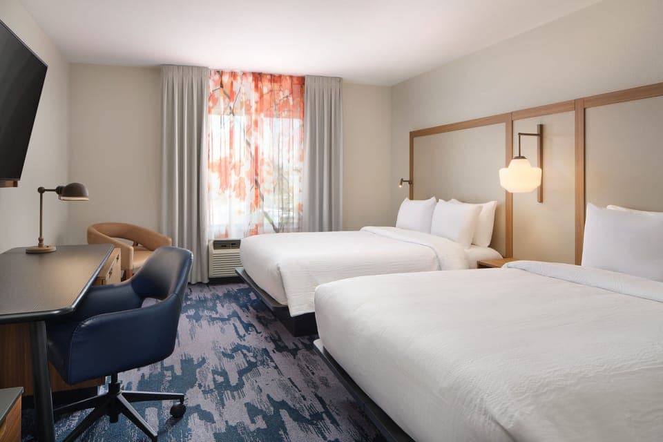 Room, 2 Queen Beds | Premium bedding, desk, iron/ironing board, free WiFi
