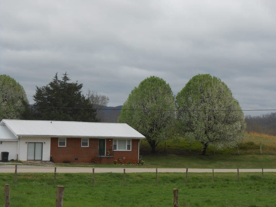 Rental House in front of 40 acres of property to explore