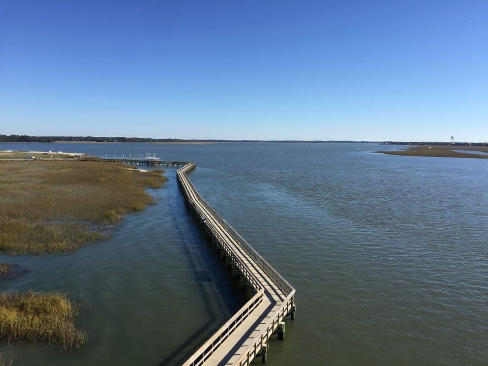 View from atop the observation tower