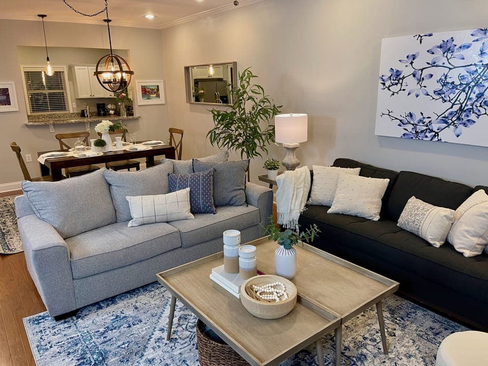 Open living concept on the first floor.