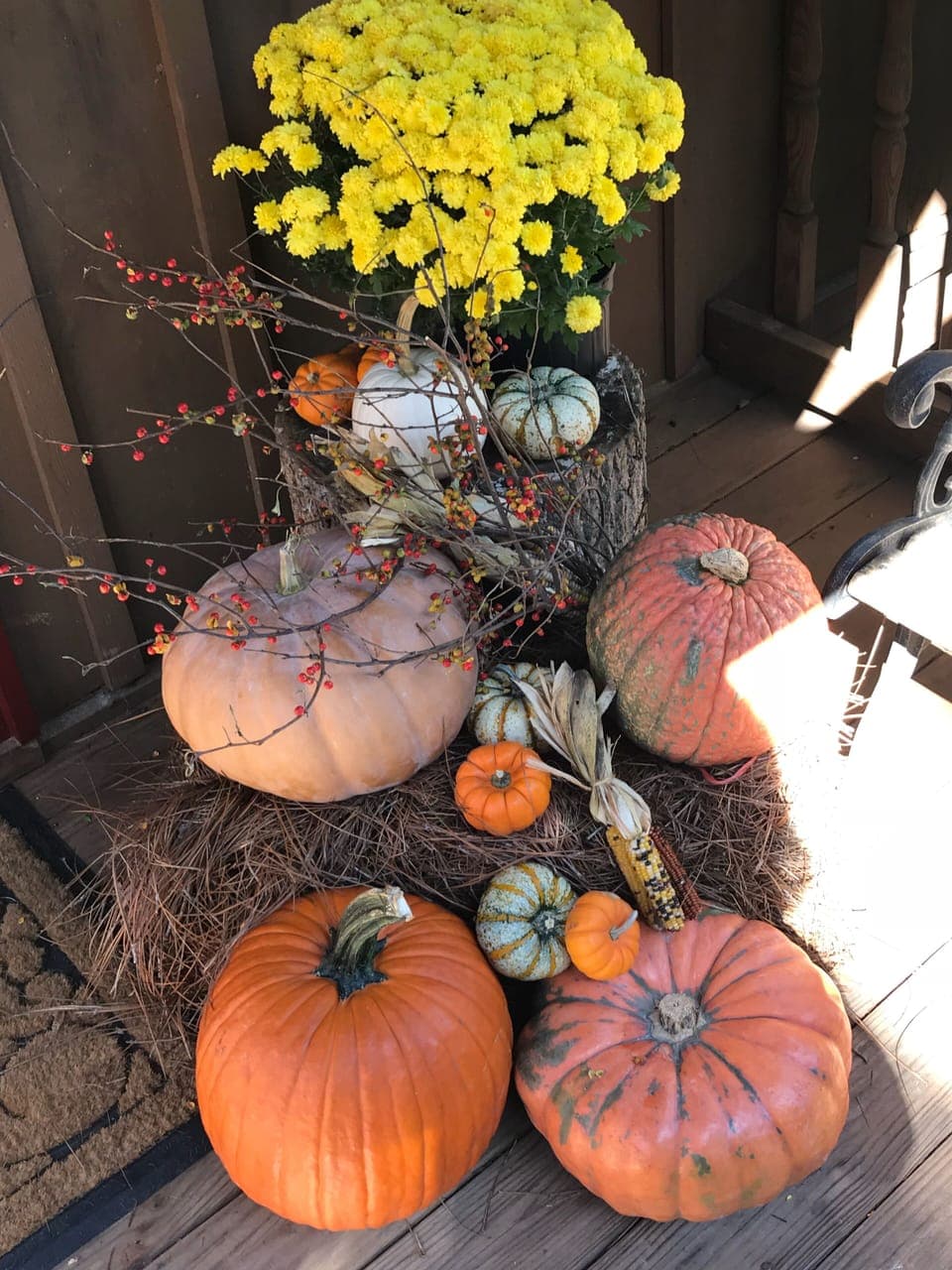 Front porch fall decorations