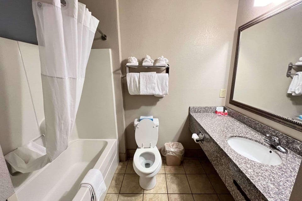 Standard Room, 2 Queen Beds, Non Smoking | Desk, laptop workspace, iron/ironing board, free cribs/infant beds