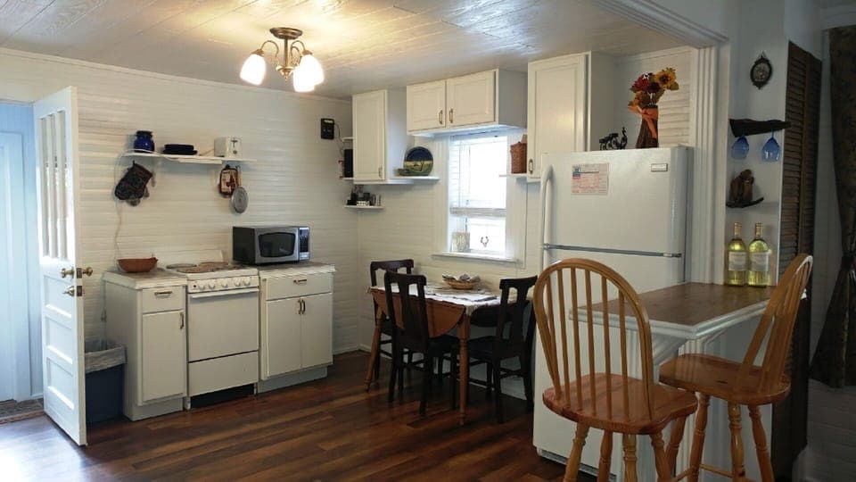 Left side of Kitchen, dining and bar