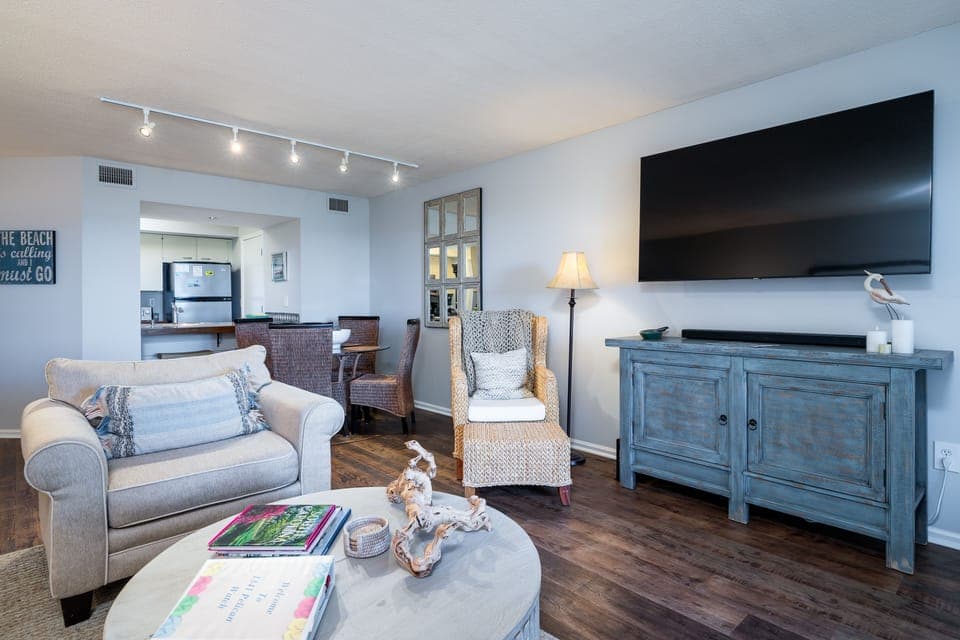 The open living concept of this villa is welcoming for all.