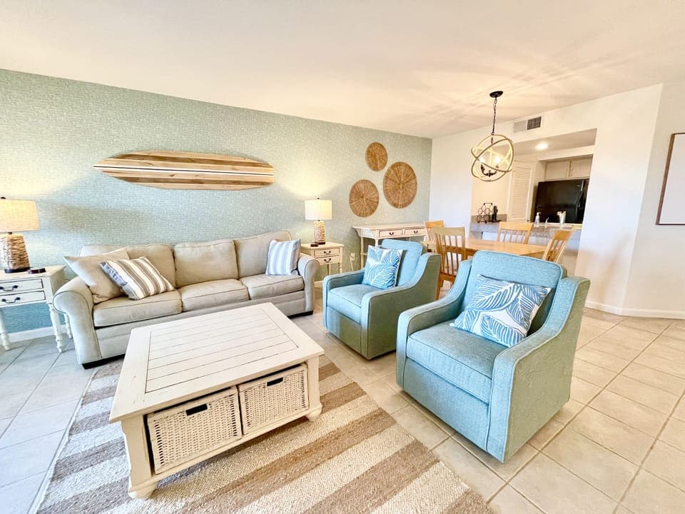 Open, airy floor plan